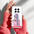 Braid Girl Customize Transparent Silicon Case For Realme 14 Pro Lite 5G