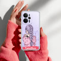 Braid Girl Customize Anti Yelllow Case For Realme 14T 5G