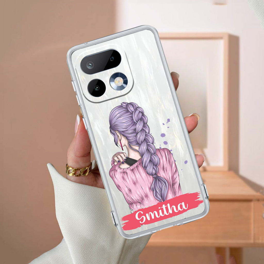 Braid Girl Customize Anti Yelllow Case For Realme 16 Pro 5G