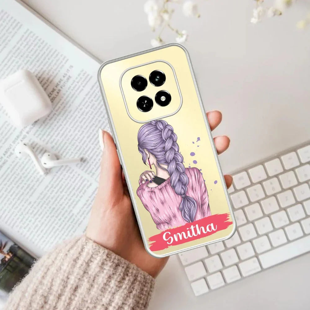 Braid Girl Customize Transparent Silicon Case For Oppo - ShopOnCliQ