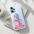 Braid Girl Customize Transparent Silicon Case For Redmi Note 12 5G