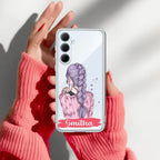 Braid Girl  Customize Anti Yellow Case For Samsung Galaxy A35 5G