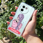Braid Girl Customize Transparent Silicon Case For Vivo V30e 5G