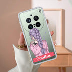 Braid Girl Customize Transparent Silicon Case For Vivo X200 Pro 5G