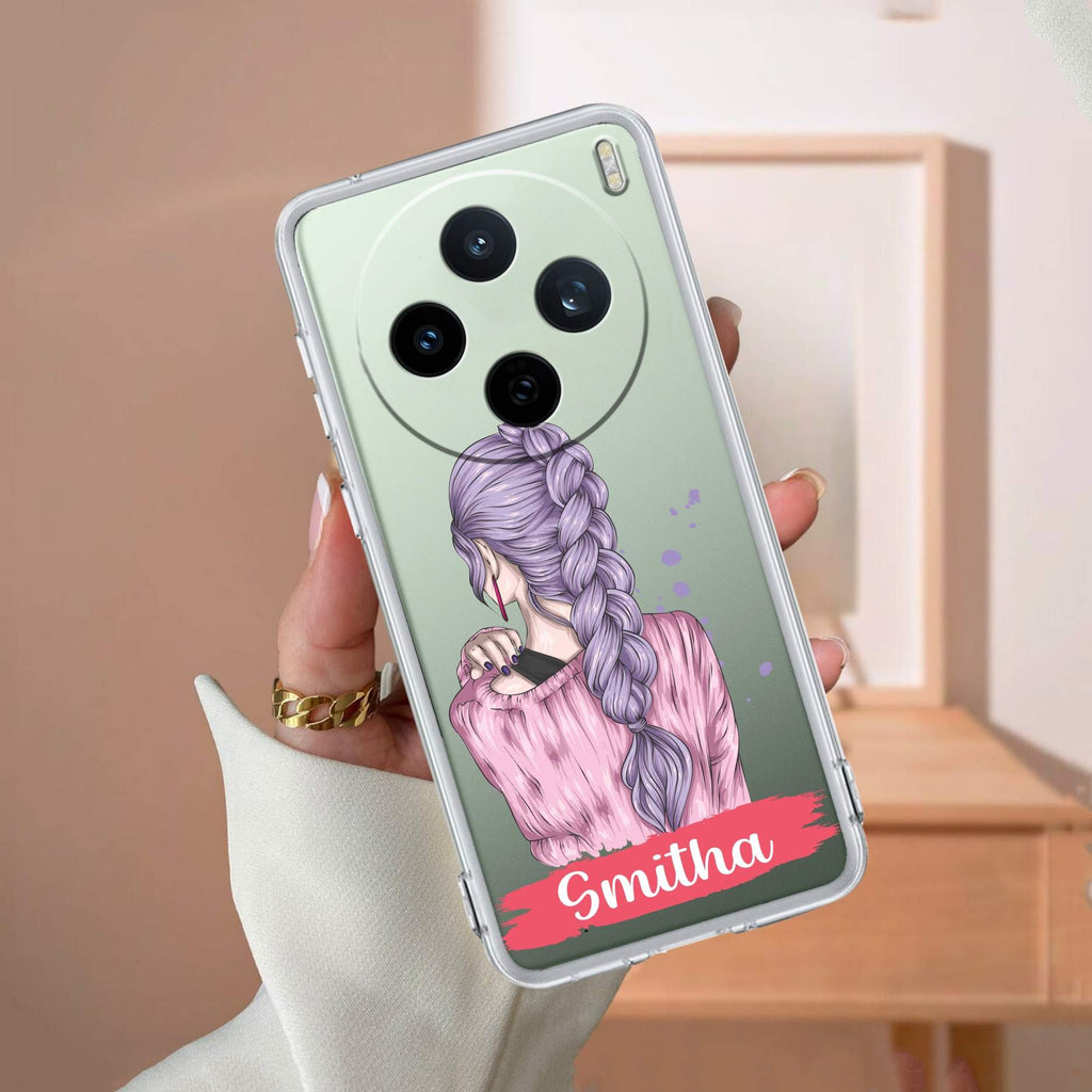 Braid Girl Customize Anti Yellow Case For Vivo X200T 5G