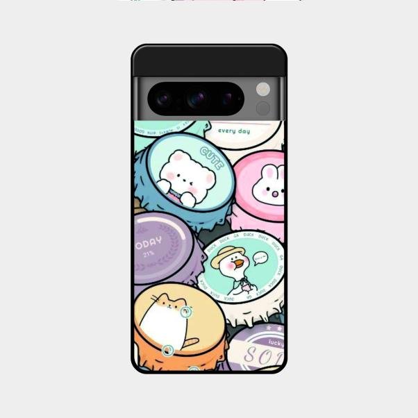 Bunny Buddies Glass Case Cover For Google Pixel 8 Pro 5G