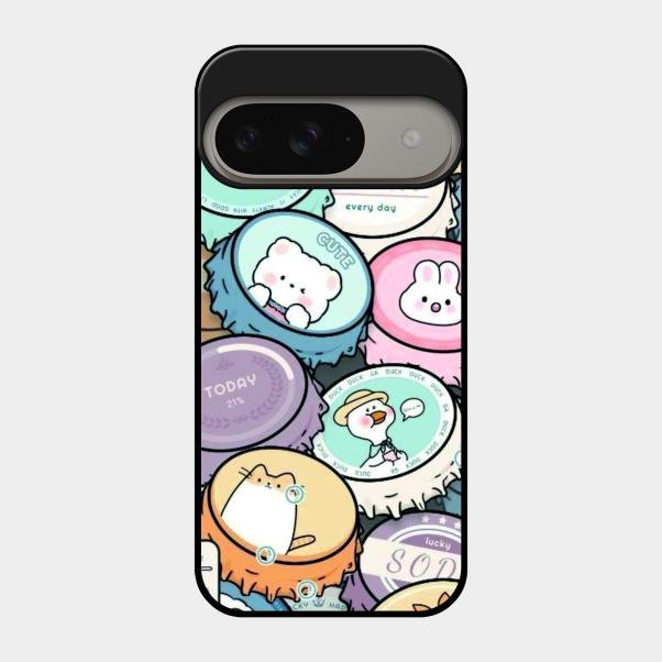 Bunny Buddies Glass Case Cover For Google Pixel 9 5G