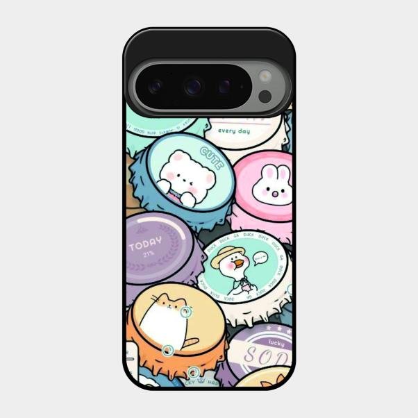 Bunny Buddies Glass Case Cover For Google Pixel 9 Pro 5G