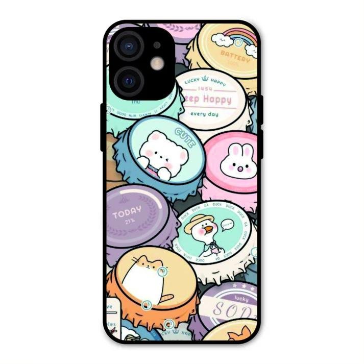 Bunny Buddies Glass Case Cover For iPhone 12 mini
