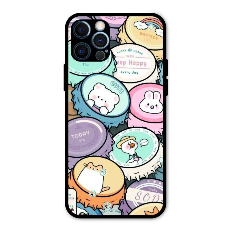Bunny Buddies Glass Case Cover For iPhone 12 Pro
