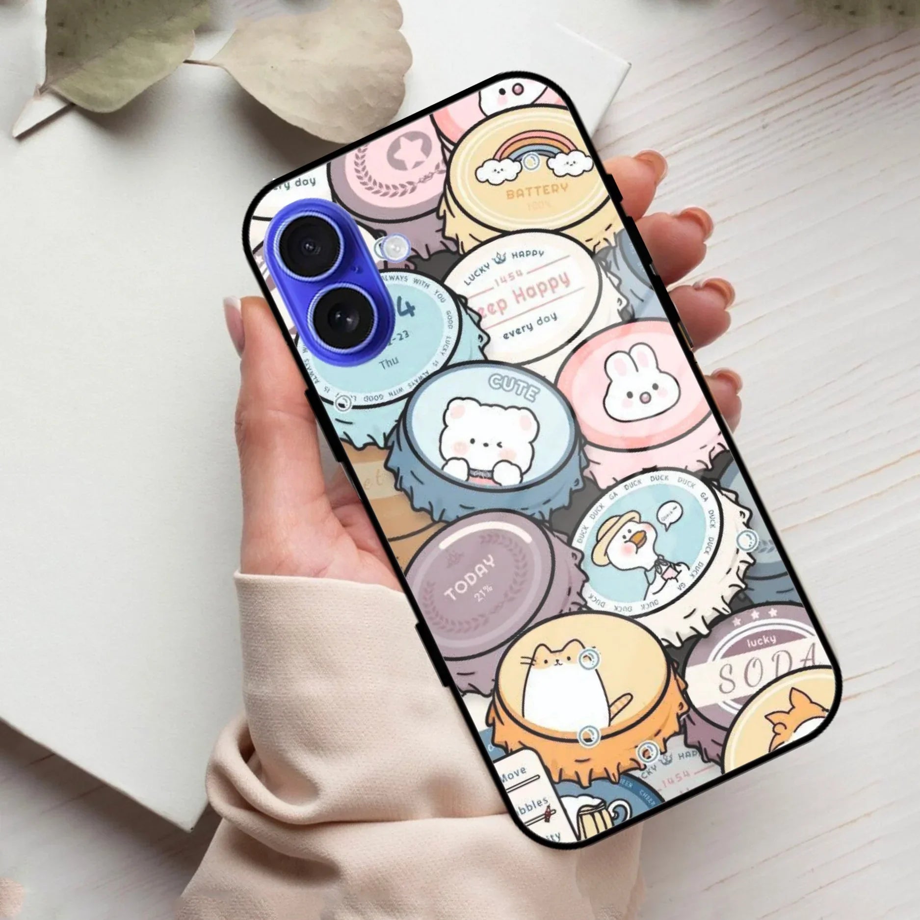 Bunny Buddies Glass Case Cover For iPhone - ShopOnCliQ