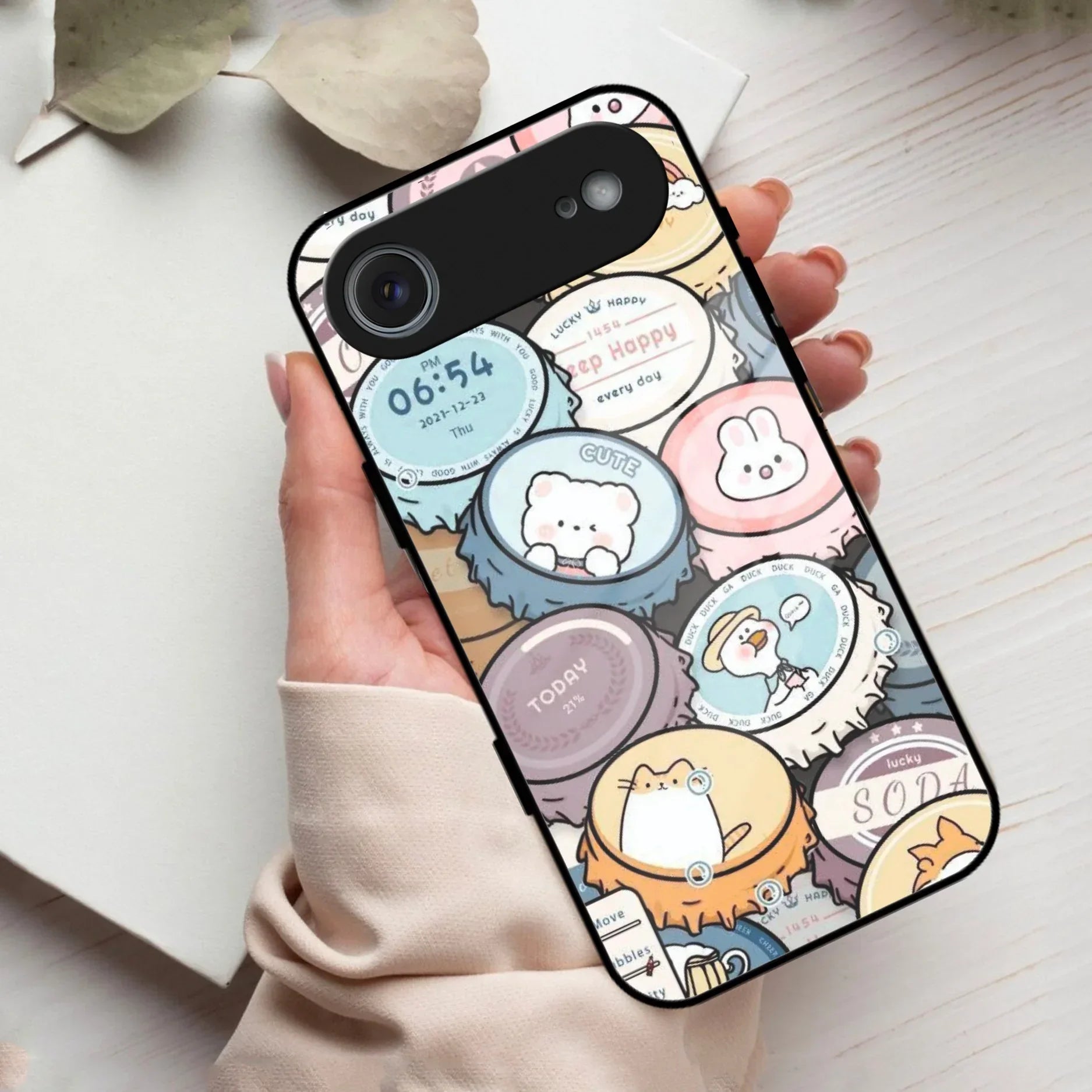 Bunny Buddies Glass Case Cover For iPhone - ShopOnCliQ