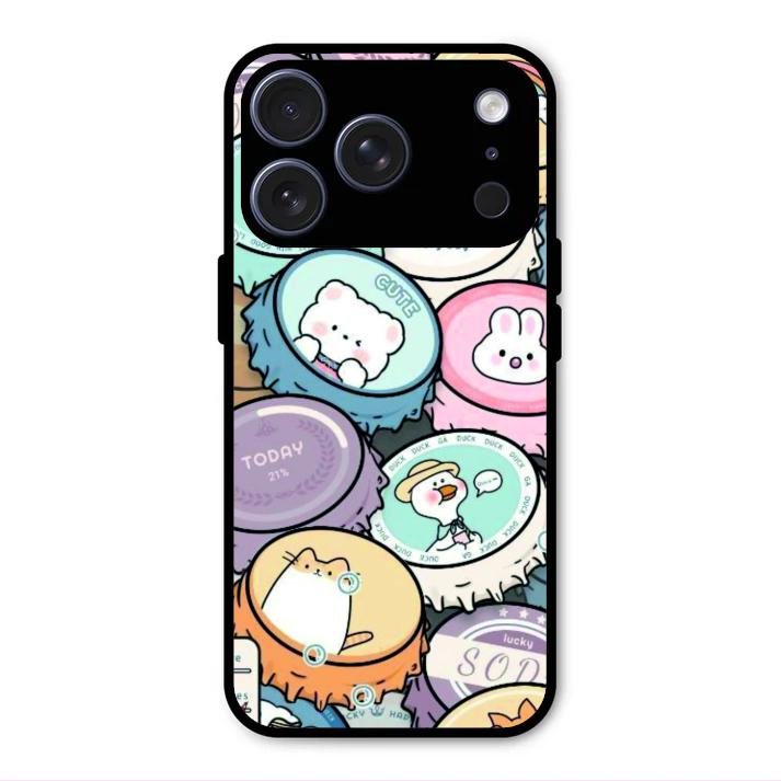 Bunny Buddies Glass Case Cover For iPhone 17 Pro