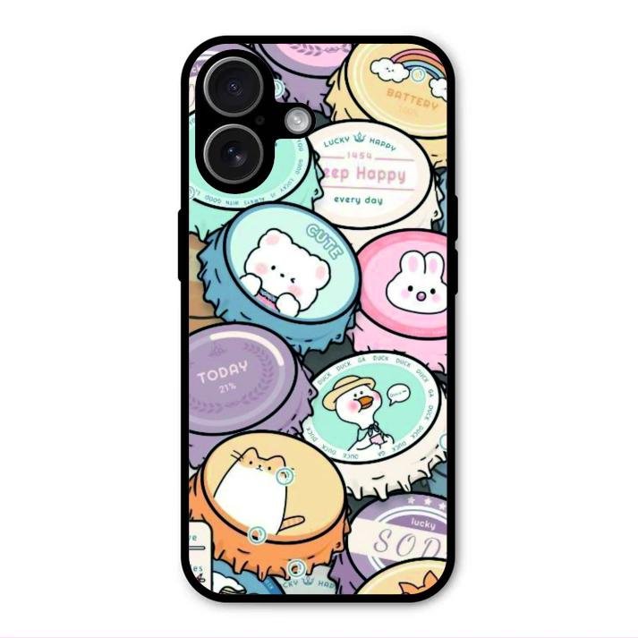 Bunny Buddies Glass Case Cover For iPhone 17