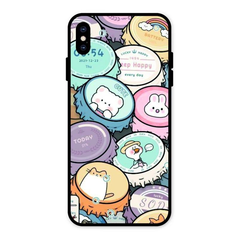 Bunny Buddies Glass Case Cover For iPhone XS Max