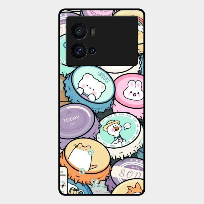 Bunny Buddies Glass Case Cover For Iqoo 9 Pro 5G