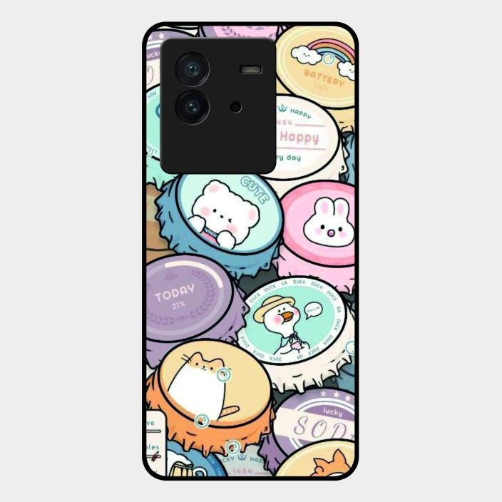 Bunny Buddies Glass Case Cover For Iqoo Neo 6 5G