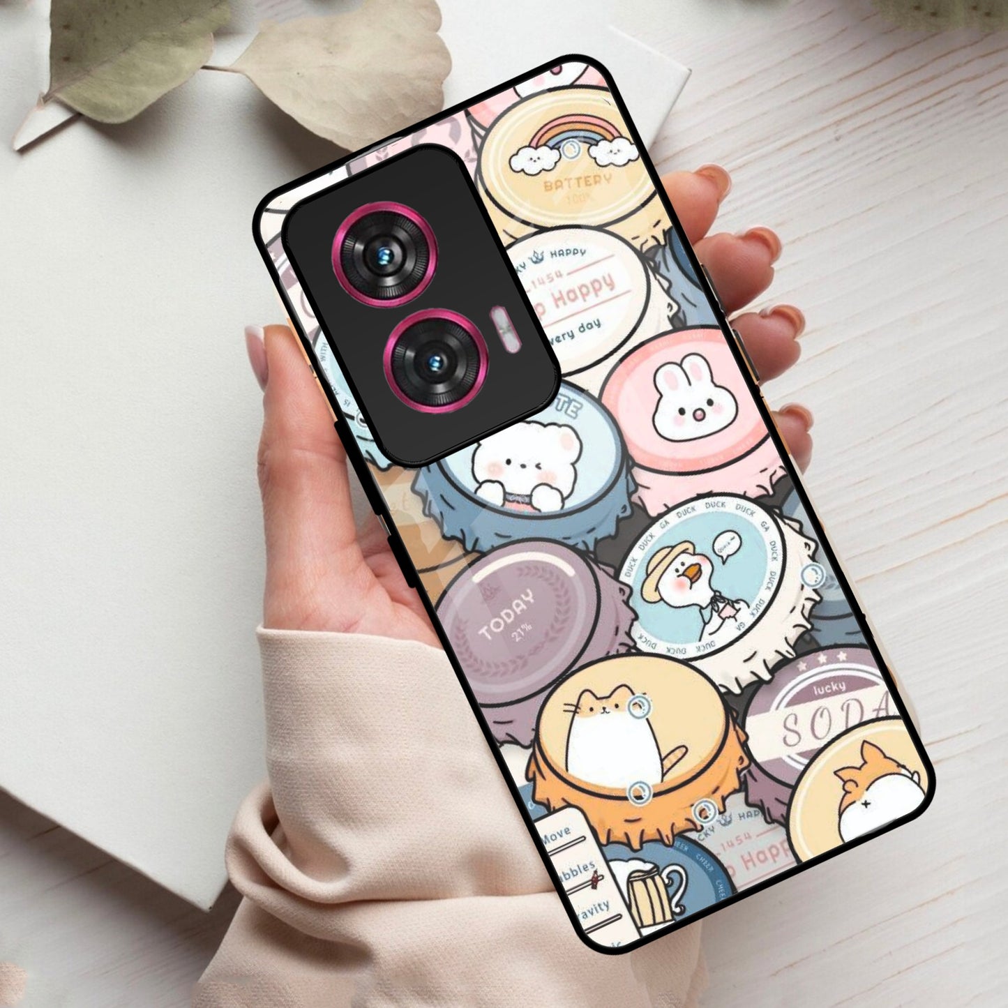 Bunny Buddies Glass Case Cover For iPhone - ShopOnCliQ