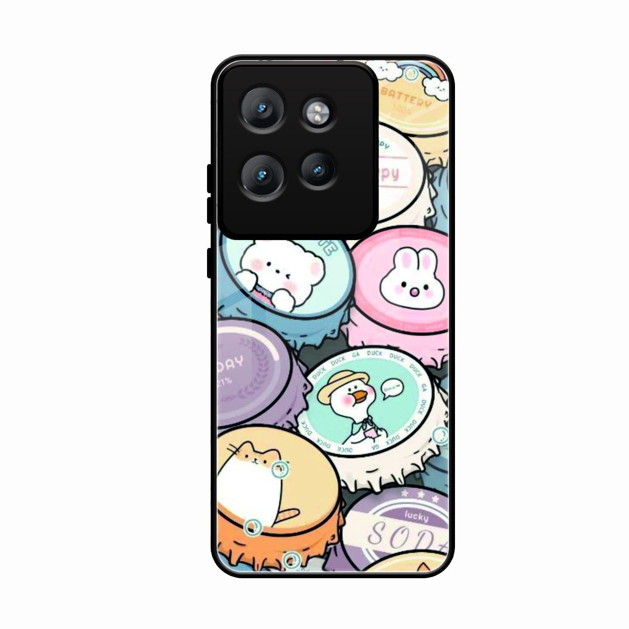 Bunny Buddies Glass Case Cover For Motorola Edge 50 Neo