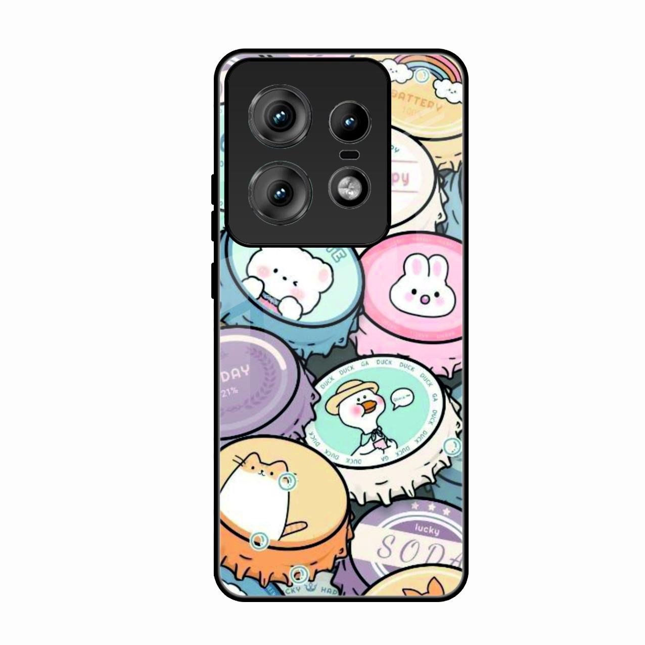 Bunny Buddies Glass Case Cover For Motorola Edge 50 Pro