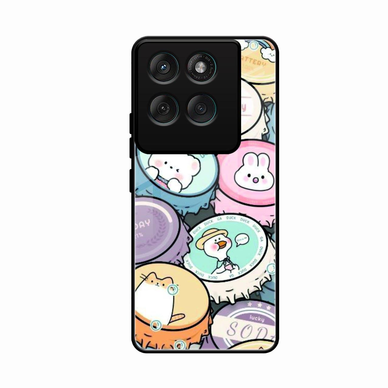 Bunny Buddies Glass Case Cover For Motorola Edge 60 Pro 5G