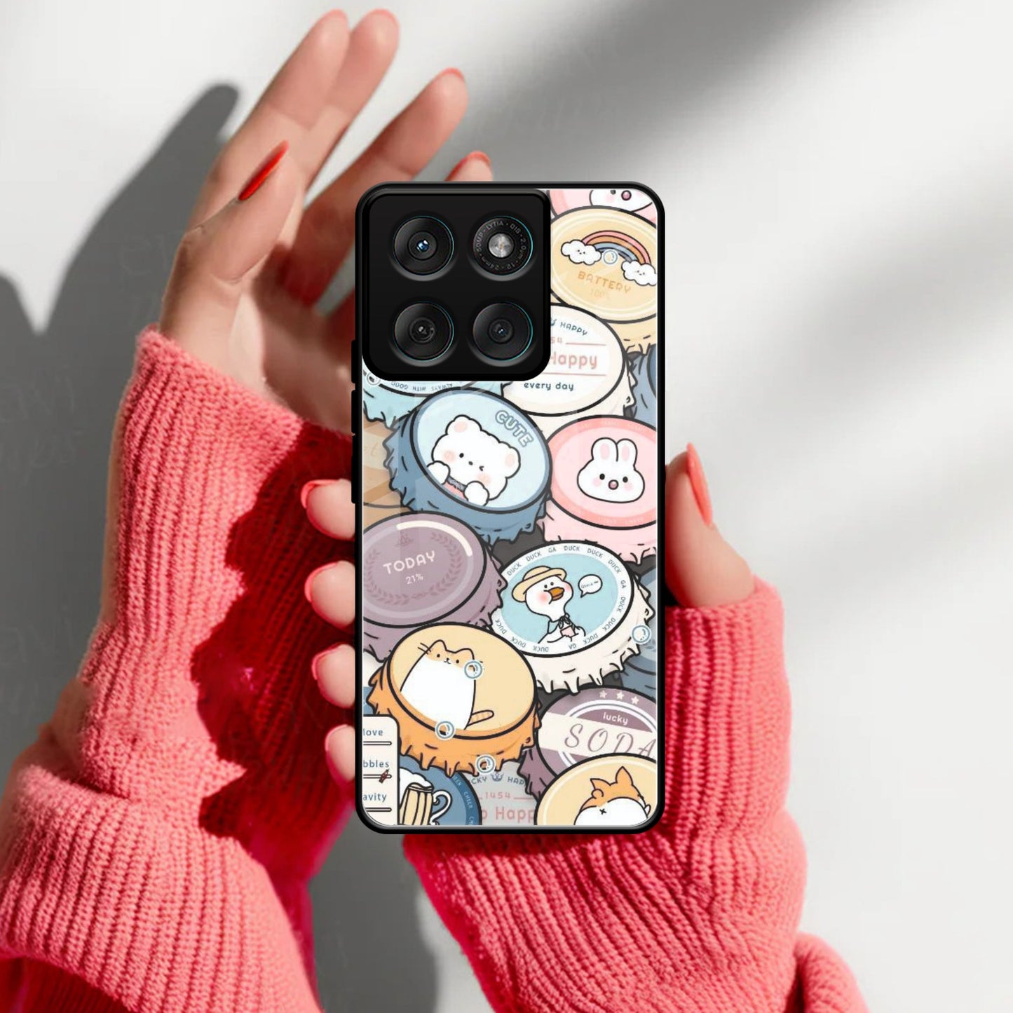 Bunny Buddies Glass Case Cover For Motorola