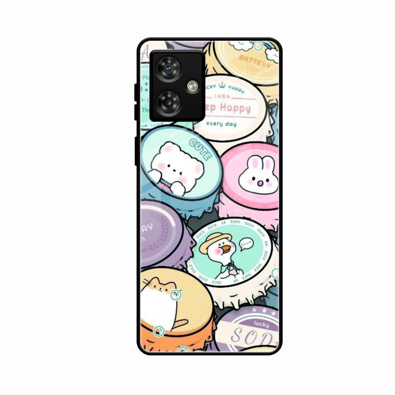 Bunny Buddies Glass Case Cover For Motorola G54 5G