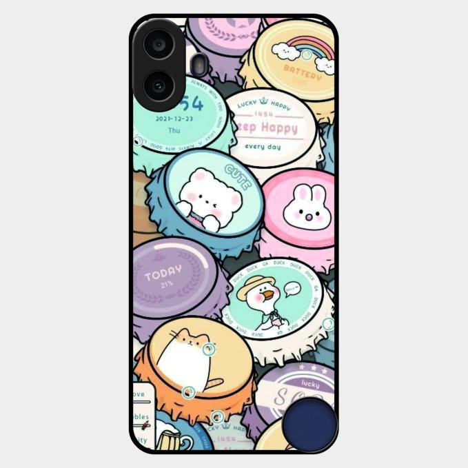 Bunny Buddies Glass Case Cover For Nothing Cmf Phone 1