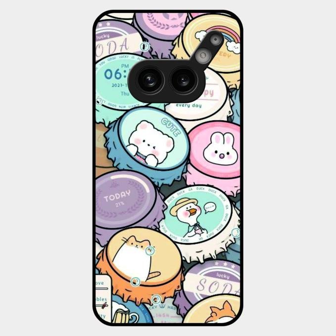 Bunny Buddies Glass Case Cover For Nothing Phone 2A Plus