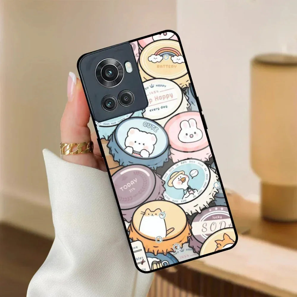 Bunny Buddies Glass Case Cover For OnePlus - ShopOnCliQ