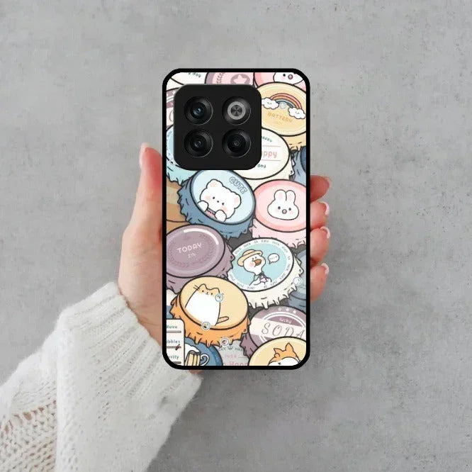 Bunny Buddies Glass Case Cover For OnePlus - ShopOnCliQ