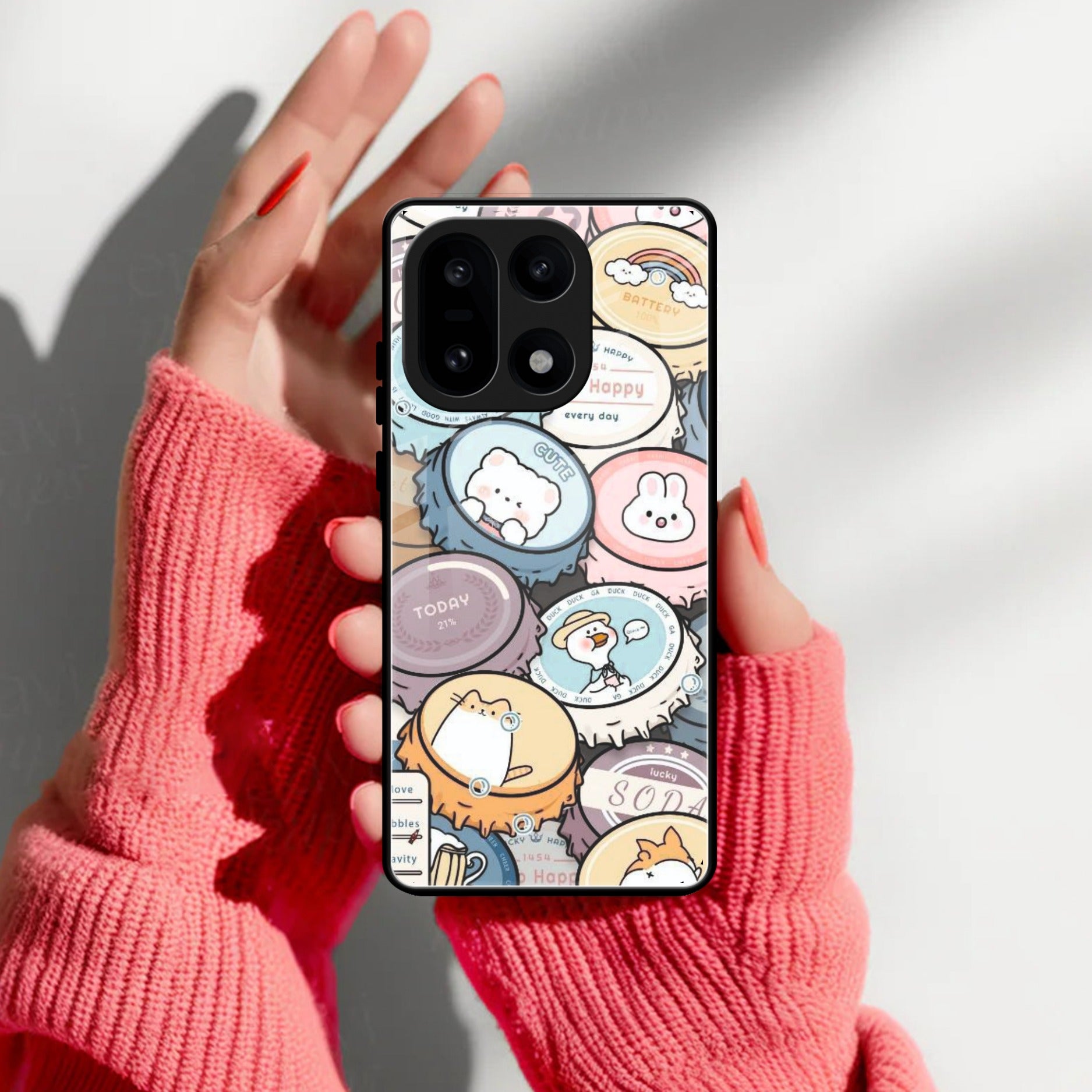 Bunny Buddies Glass Case Cover For OnePlus 15 5G