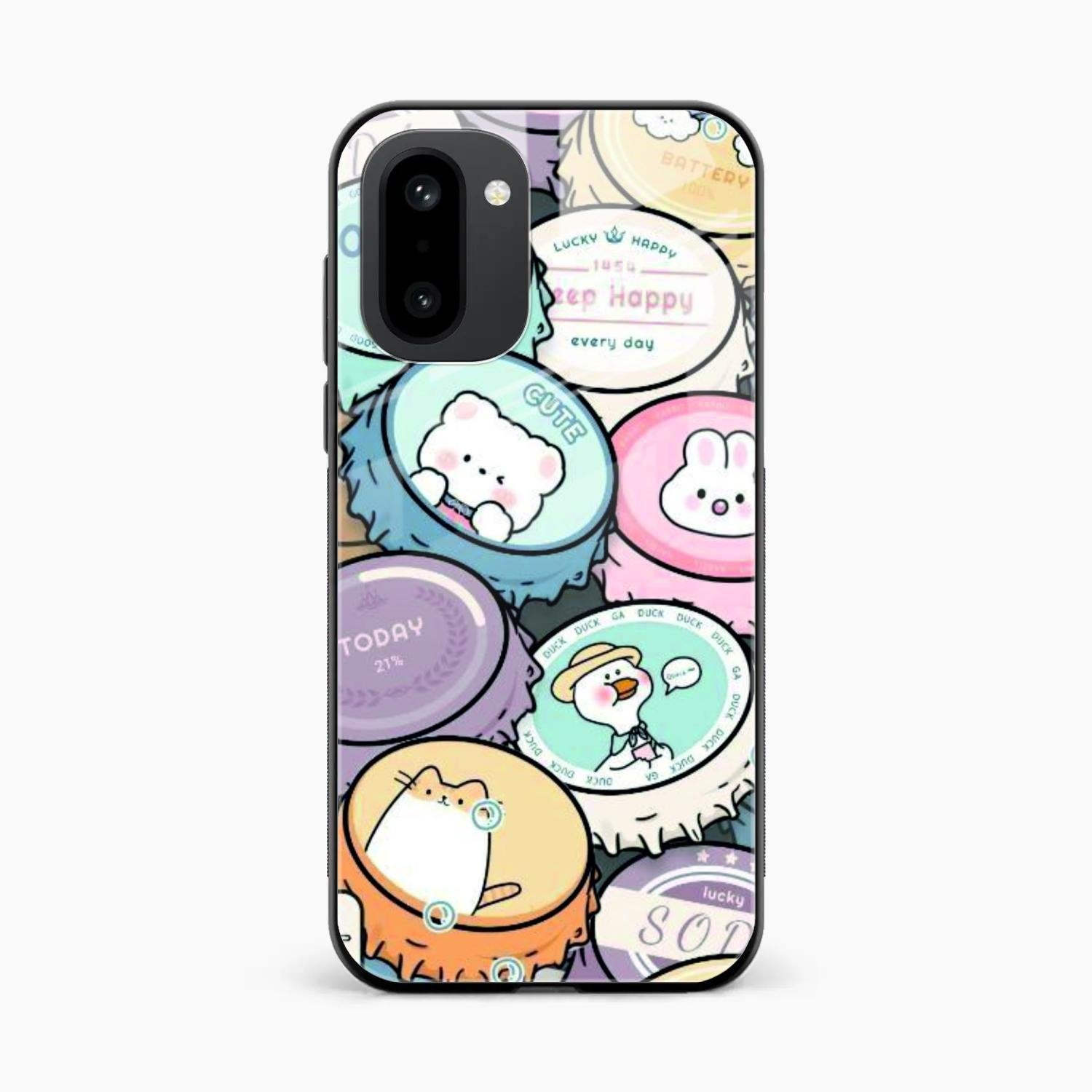 Bunny Buddies Glass Case Cover For OnePlus 15R 5G