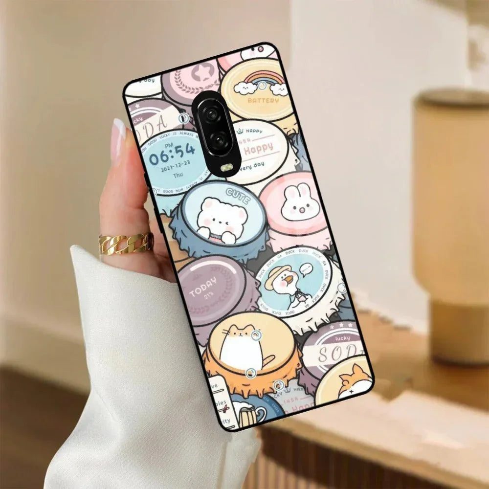 Bunny Buddies Glass Case Cover For OnePlus - ShopOnCliQ