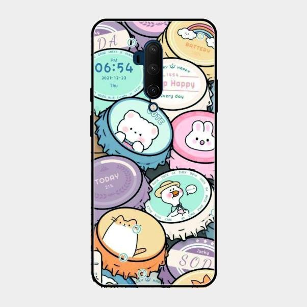 Bunny Buddies Glass Case Cover For Oneplus 7T Pro