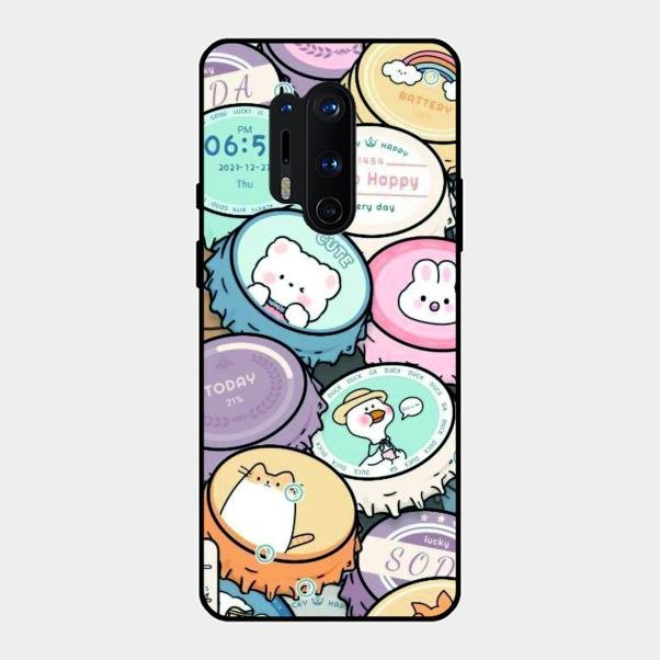 Bunny Buddies Glass Case Cover For Oneplus 8 Pro