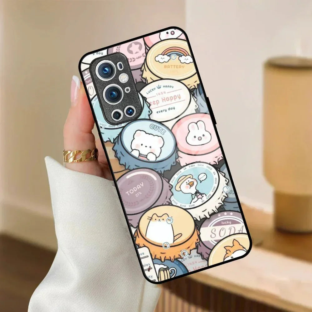 Bunny Buddies Glass Case Cover For OnePlus - ShopOnCliQ