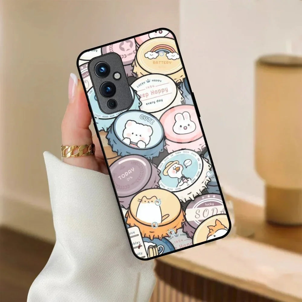 Bunny Buddies Glass Case Cover For OnePlus - ShopOnCliQ