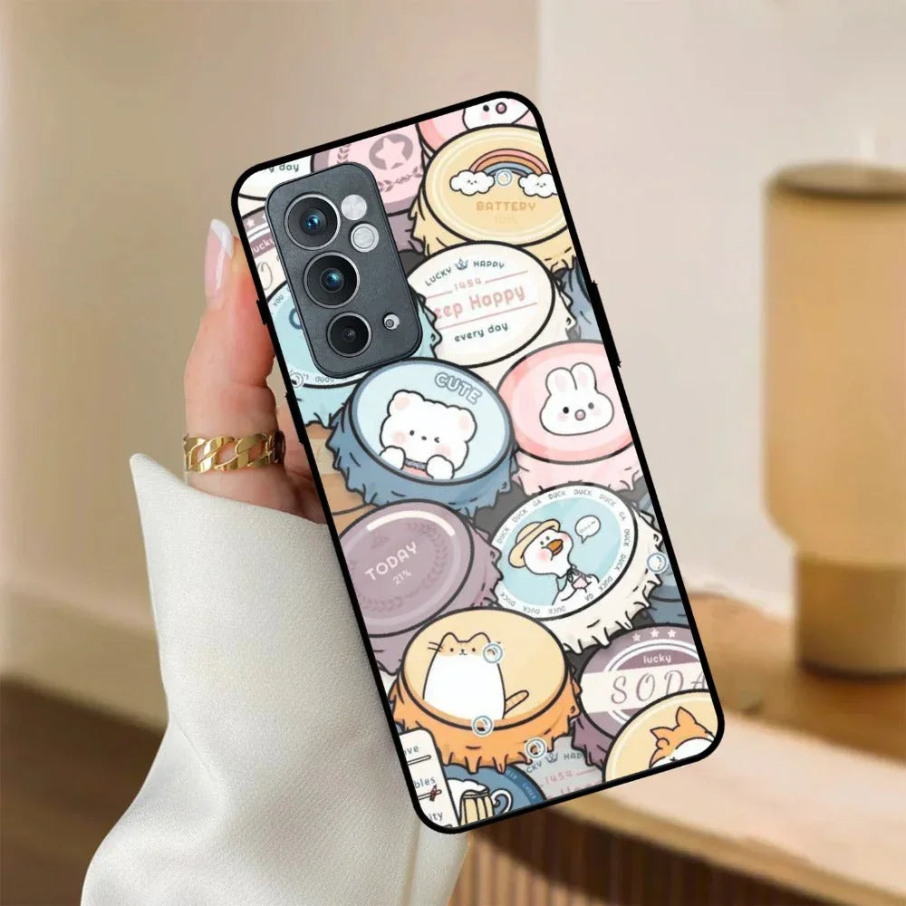 Bunny Buddies Glass Case Cover For OnePlus - ShopOnCliQ