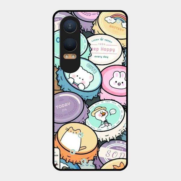 Bunny Buddies Glass Case Cover For Oneplus Nord Ce 4 Lite 5G