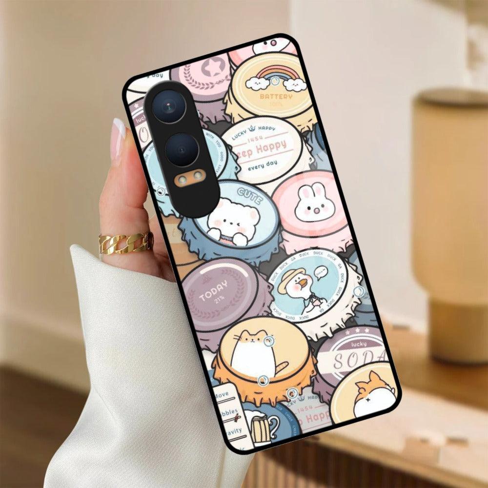 Bunny Buddies Glass Case Cover For OnePlus - ShopOnCliQ