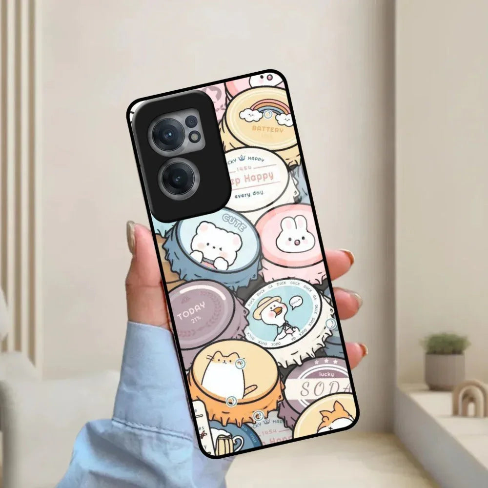Bunny Buddies Glass Case Cover For OnePlus - ShopOnCliQ