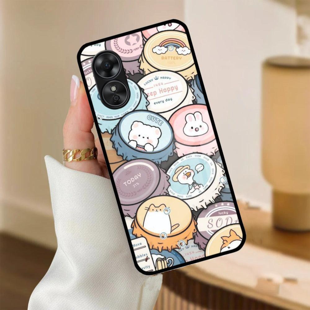 Bunny Buddies Glass Case Cover For Oppo - ShopOnCliQ