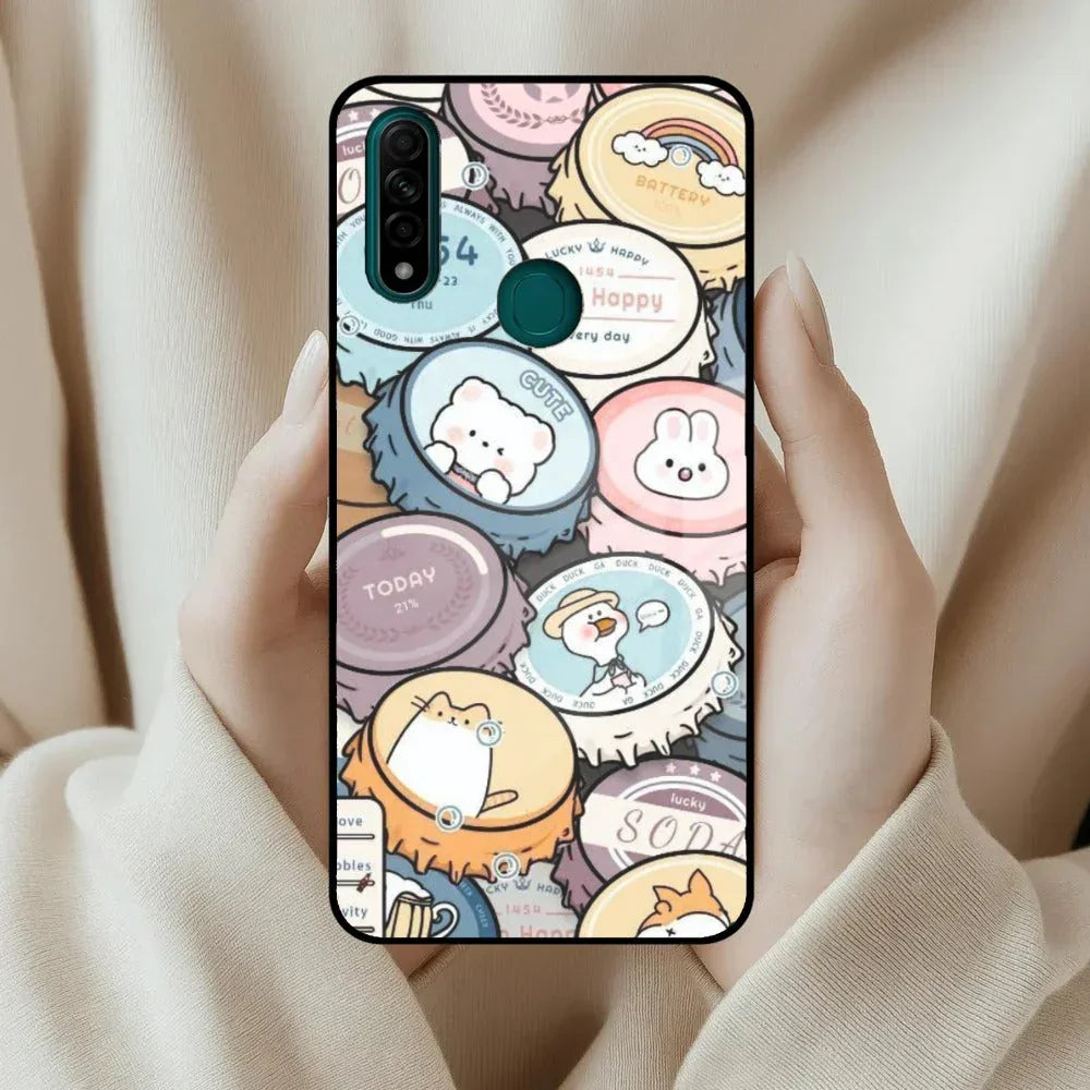 Bunny Buddies Glass Case Cover For Oppo - ShopOnCliQ
