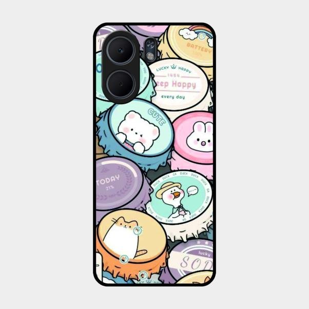 Bunny Buddies Glass Case Cover For Oppo A5X 5G