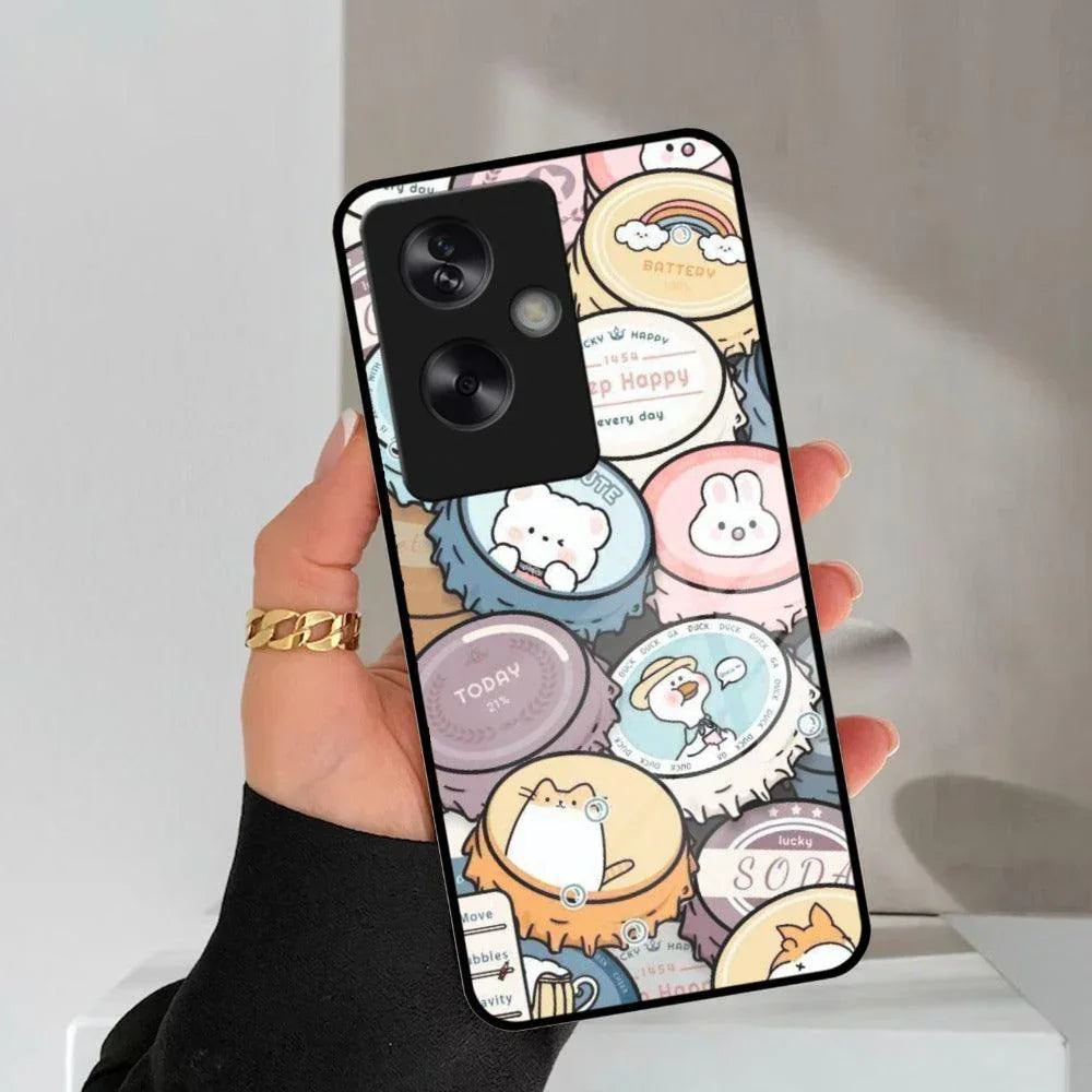 Bunny Buddies Glass Case Cover For Oppo - ShopOnCliQ