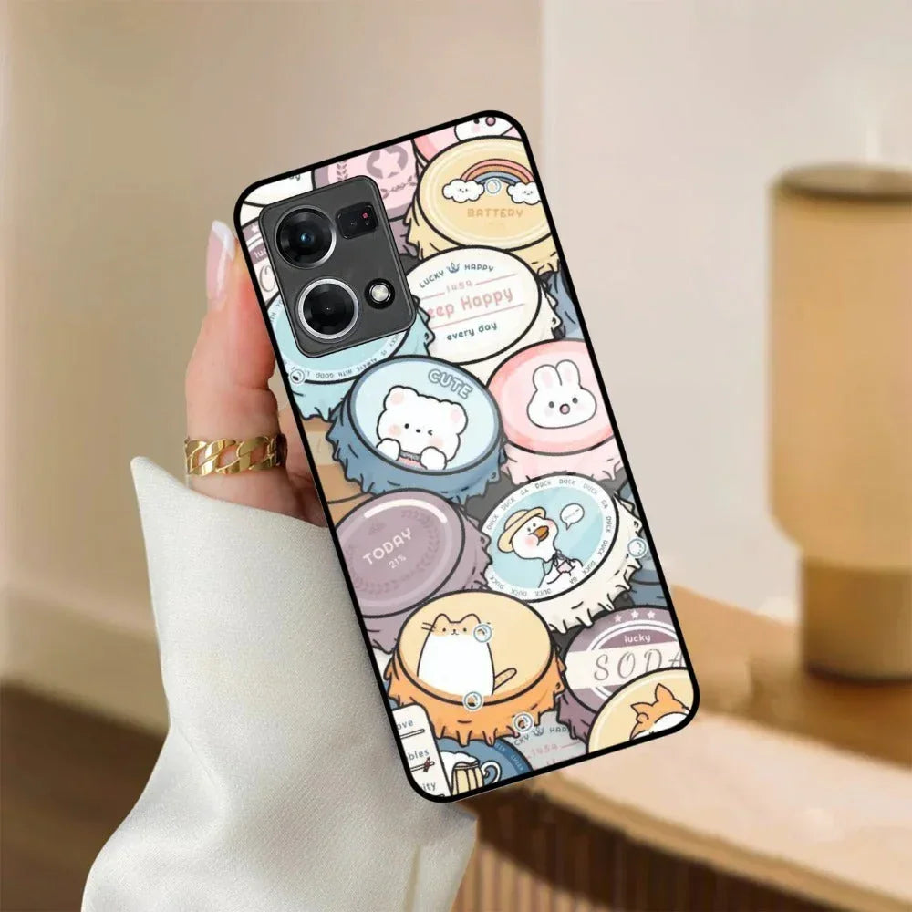 Bunny Buddies Glass Case Cover For Oppo - ShopOnCliQ