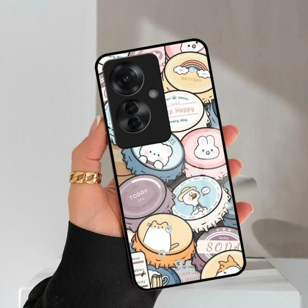Bunny Buddies Glass Case Cover For Oppo - ShopOnCliQ