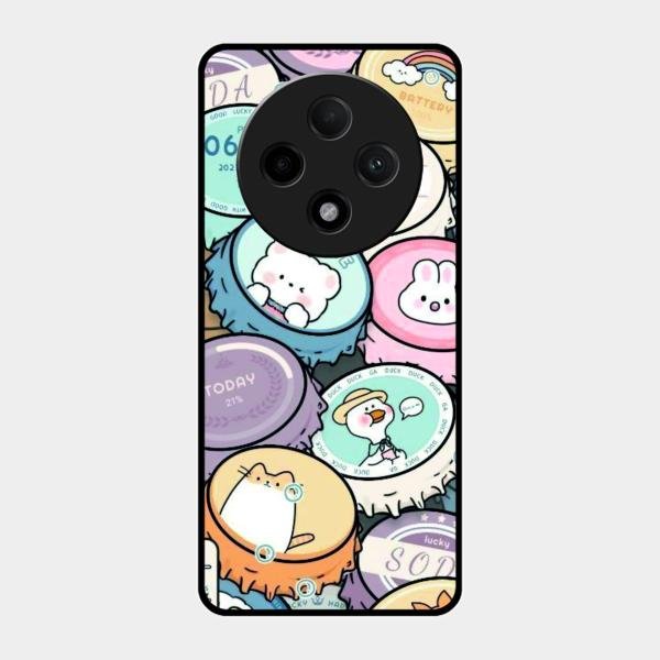 Bunny Buddies Glass Case Cover For Oppo F27 Pro Plus 5G
