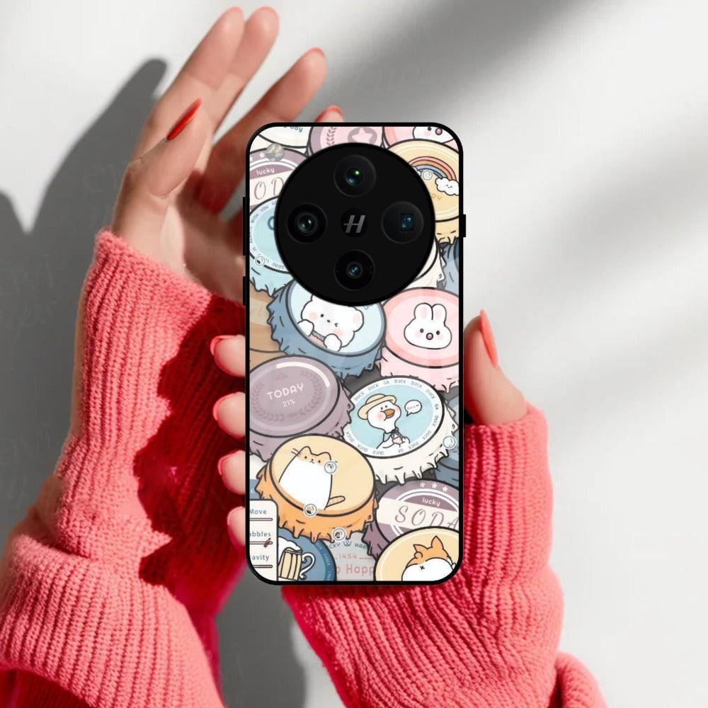 Bunny Buddies Glass Case Cover For Oppo - ShopOnCliQ